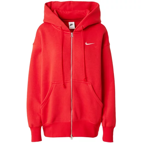 Nike Sportswear Gornji dio trenirke 'PHNX FLC' crvena / prljavo bijela
