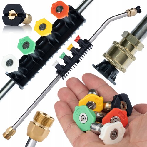 Rosfix Set Lance 1/4" &Scaron;oba &ndash; Nadomestni Del Za Visokotlačni Čistilnik Kranzle Makita Oleo-Mac M22M, 200 Bar, 60&deg;C, M22 Navoj, (5000222983) Cene