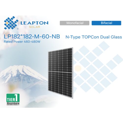 Leapton energy PV modul LEAPTON,480W,BF,N Tip,1200mm, silver frame Cene