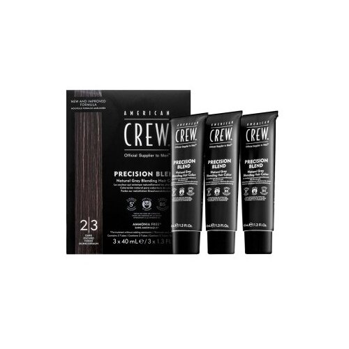 American Crew Precision Blend Natural Grey Blending Hair Color boja za kosu svi tipovi kose 120 ml nijansa 2-3 Dark za mu&amp;scaron;karce Slike