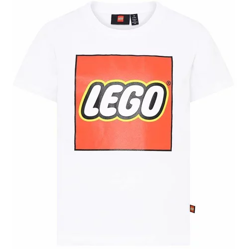 Lego Otroška bombažna kratka majica bela barva