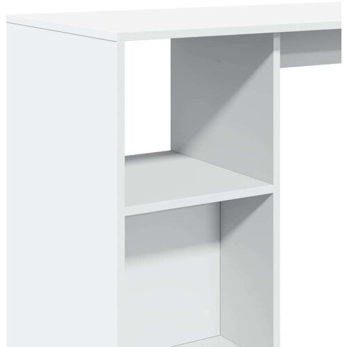 VidaXL Barski stol s policom bijeli 124x46x103,5 cm konstruirano drvo Slike