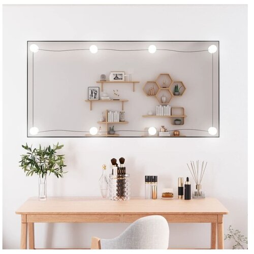  Stensko ogledalo z LED lučmi 50x100 cm stekleno pravokotno Cene
