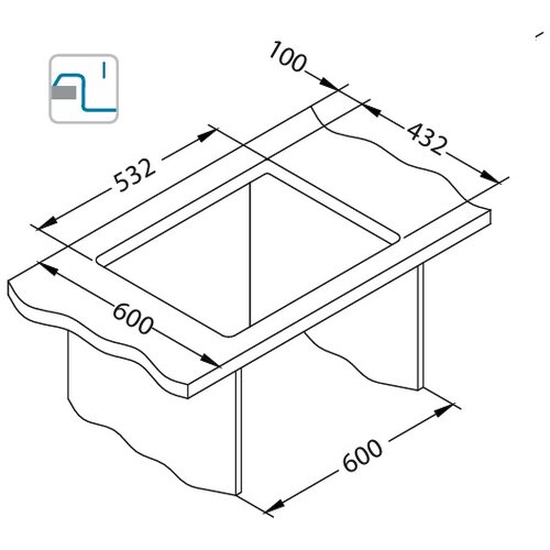 Alveus sudopera Omni 30 g81 - beton siva 550 x 450 x 198 mm Slike