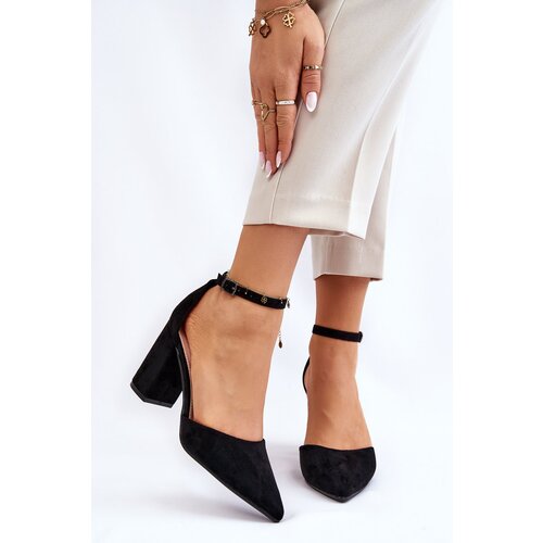 PS1 Suede Heel Pumps Black Lexie Slike