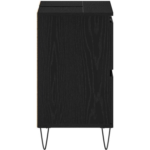  Kupaonski ormarić za sudoper Crni hrast 80 x 33 x 60 cm Slike