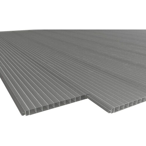  Polikarbonatna ploča sa šupljim komorama (250 cm x 20 cm x 16 mm, Polikarbonat, Antracit) Cijene