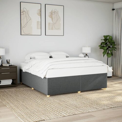 VidaXL Okvir kreveta bez madraca tamnosivi 180x200 cm od tkanine Slike