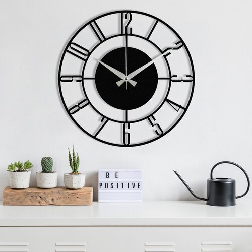 enzoclock - S011 black decorative metal wall clock Slike