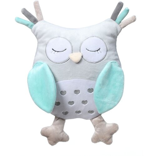 BabyOno Have Fun Owl Sofia pli&amp;scaron;asta igrača z ropotuljico Blue 1 kos Slike