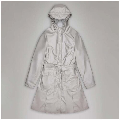 Rains Vetrovke CURVE LONG JACKET W3 Siva Slike