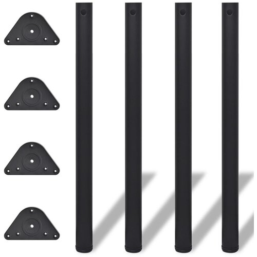 4 Podesive Noge za Stol Crne 870 mm Slike