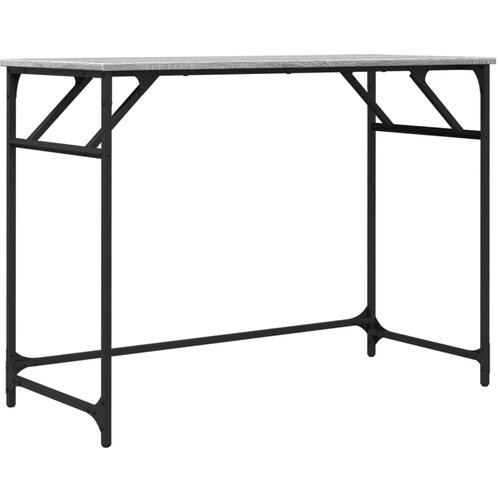 Maison Chic Pisalna miza - pisarni&amp;scaron;ka miza - Računalni&amp;scaron;ka miza siva sonoma 100x45x76 cm inženirski les in jeklo, (21785738) Slike