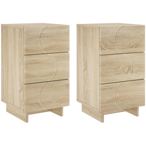  Noćni ormar 2 pcs Hrast sonoma 33,5 x 34,5 x 60 cm Slike