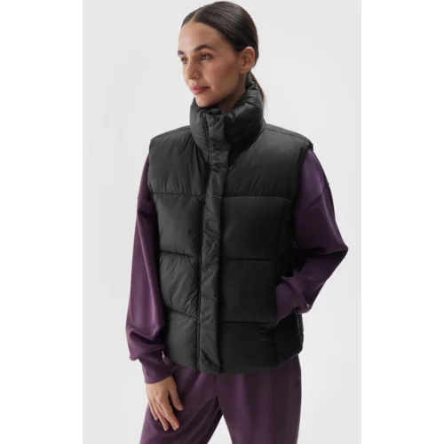 4f Padded Sleeveless Jacket With Synthetic Filling Black WAW24TVJ