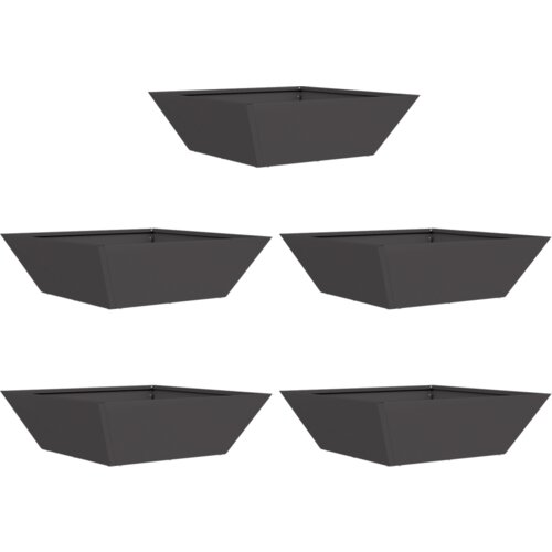 VidaXL Crni plastični set sadilica 50 x 50 x 15 cm Slike