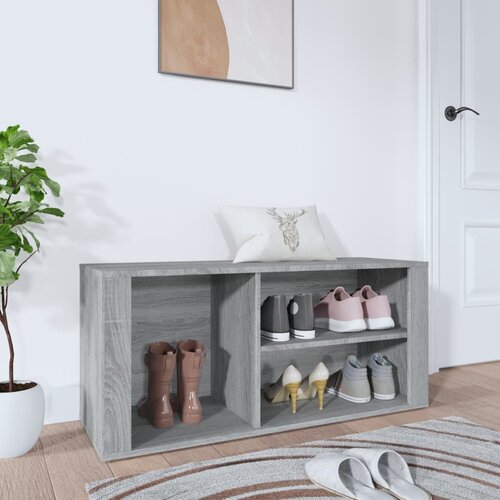 vidaXL Ormarić za cipele sivi hrast 100x35x45 cm konstruirano drvo Cijene