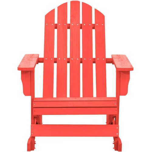 VidaXL Vrtna stolica za ljuljanje Adirondack masivna jelovina crvena Slike