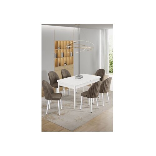 Hanah home Trpezarijski set, 7 dijelova, bež Cene