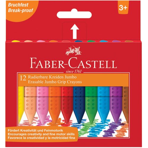  Boje voštane 12boja kartonska kutija jumbo grip 2001 faber castell 122540 blister Cene
