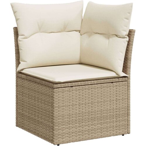 VidaXL 8-dijelni set vrtnih sofa od poliratana s jastucima bež Slike
