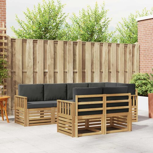  Set vanjskih sofa 7 pcs Bijela i antracit 247 x 128,5 x 73 cm Cene