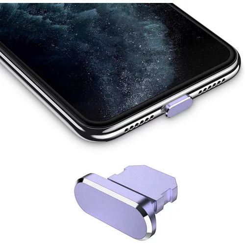 Cadorabo Zaščitni pokrovček, združljiv z Apple iPhone v vijolični vtičnici za zaščito prahu za polnjenje vrat za prah, (20622036)