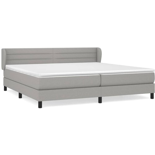 Maison Chic Box spring postelja - Vzmetna postelja z vzmetnico svetlo siva 200x200 cm blago SL13814, (21908819) Cene