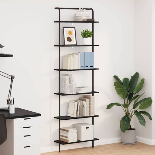 vidaXL Polica Crni hrast 60 x 24 x 203 cm Konstruirano drvo Cijene