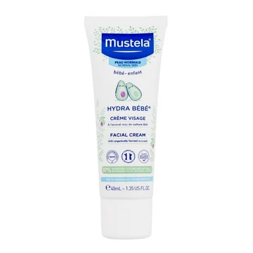 Mustela® Hydra Bébé® Facial Cream dnevna krema za lice normalna 40 ml za otroke POOB