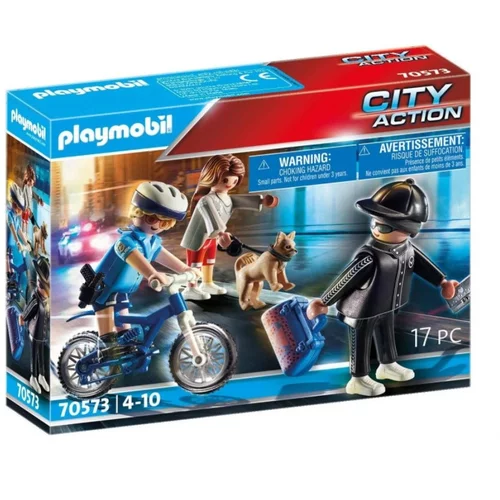 Playmobil policist s kolesom in roparjem 70573 - city action
