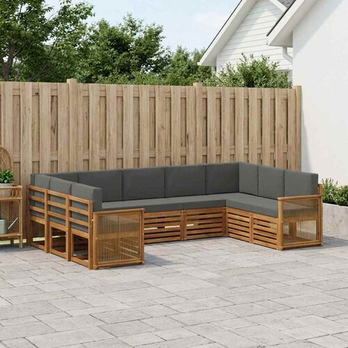  Set vanjskih sofa 7 kom. Prirodna i antracit Cijene