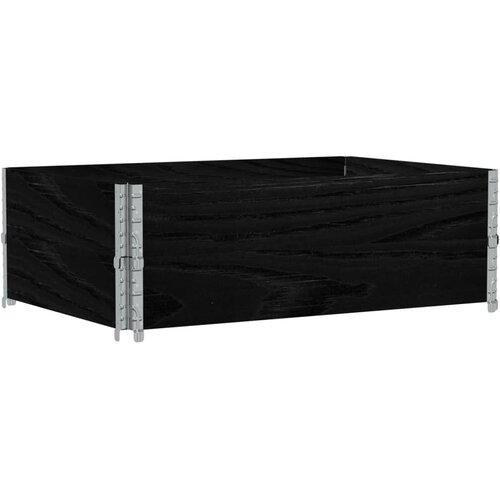  Okviri za palete 2 kom crni 120 x 80 cm od masivne borovine Slike