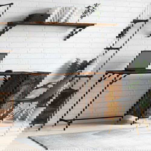 vidaXL Računalniška miza dimljen hrast 131x48x75 cm inženirski les Cene