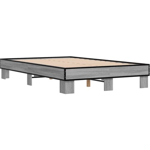 vidaXL Okvir kreveta boja hrasta 120x200 cm konstruirano drvo i metal Cijene