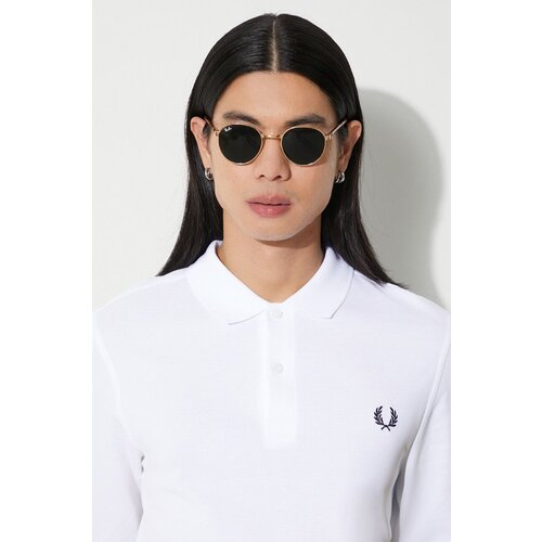 Fred Perry Pamučna majica dugih rukava boja: bijela, s aplikacijom, M6006.100 Cijene