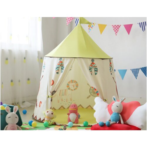 Lean Toys indian tipi &amp;scaron;otor za otroke bež 125 cm Slike
