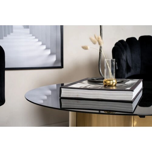 Furniture Fashion Ystad klub stolić ⌀80 cm, crni Slike