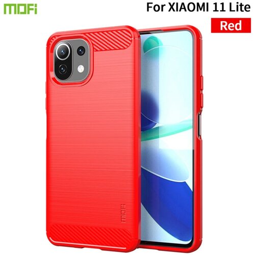 SUNSKY Ovitek za Xiaomi (Mi) 11 Lite 5G (NE) | MOFI Gentleness Carbon | Rdeč Cene