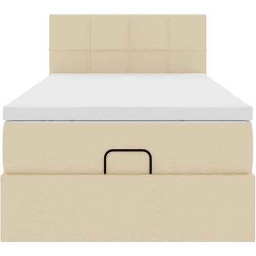 VidaXL otomanski okvir kreveta s madraca krem 90x190cm od tkanine Slike