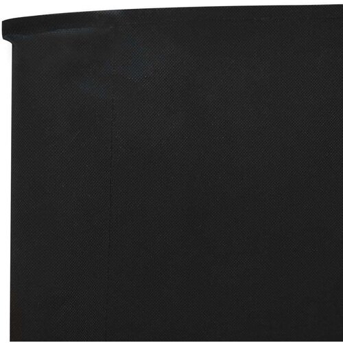VidaXL Vjetrobran sa 6 panela od tkanine 800 x 80 cm crni Slike