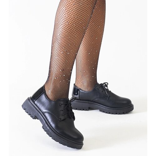 Gemre Black casual lace-up eco-leather shoes Kalila Slike