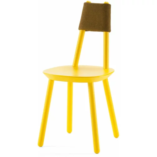 EMKO žuta stolica od prirodnog masivnog drveta Naïve