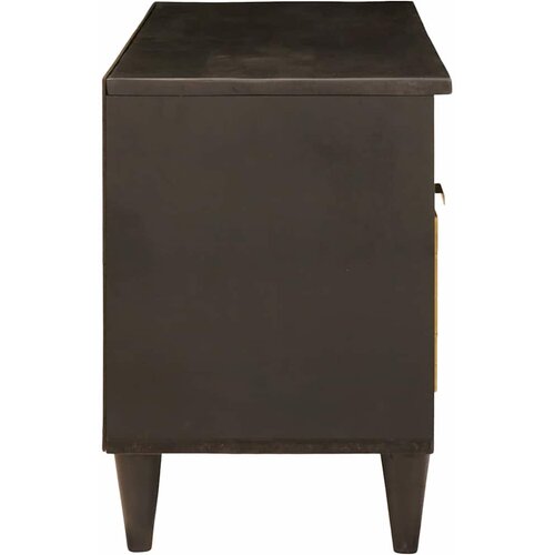  ormar Crna i zlatna 100 x 33 x 46 cm Konstruirano drvo Slike