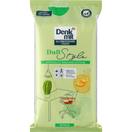 Denkmit Duft Style univerzalne vlažne maramice za čišćenje - kaktus i pomorandža 50 kom Cene