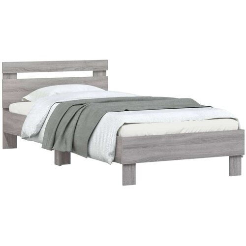 VidaXL Okvir za krevet s uzglavljem boja hrasta 90x200 cm drveni Slike