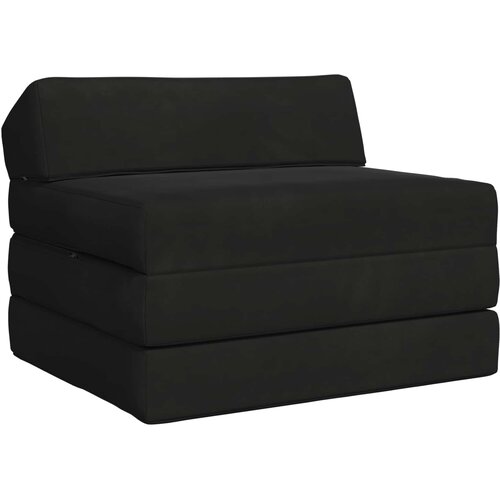 SOFA na razvlačenje Crna 200 x 70 x 10 cm Baršun Cene
