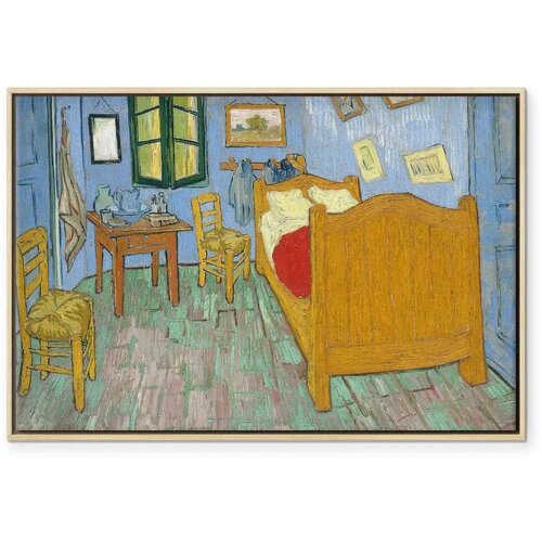  Slika - Vincent van Gogh – La Chambre de Van Gogh 60x40 U prirodnom drvenom okviru Cene