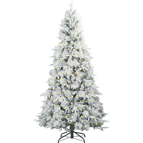 VidaXL Umjetno božićno drvce s nogom s stalakom Zelena 210 cm PE i PVC Slike