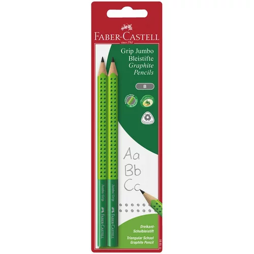 Faber-castell grafitni svinčnik Grip Jumbo, 2 kosa, zelen